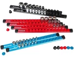 Pinoze 8pcs Magnetic Socket Holder - 1/2", 3/8", 1/4" Dr, Red/blue/black. Fixed Price $66.82.