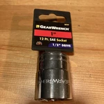 Gearwrench 1 Standard Socket 1/2" Drive 12 Point. Fixed Price $4.99.
