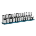 Capri Tools 1/4 In. Drive 12-point Socket Set W. Rail, 4-15 Mm, Metric, 28-piece. Fixed Price $54.99.