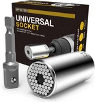 Universal Socket, Self-adjusting Socket S: 1/4" - 3/4" (7mm-19mm), Silver. Fixed Price $17.12.