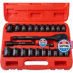Egofix 1/2" Drive Impact Socket Set, 23 Piece Metric (13-19, 21, 22, 24mm) And S. Fixed Price $56.35.
