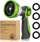 Automan Garden Hose Nozzle Sprayer - 10 Spray Patterns, Thumb Lawngreen. Fixed Price $13.35.