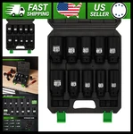 Tecotek 1/2" Drive Deep 6-point Impact Socket Set Sae 10-piece. Fixed Price $79.99.