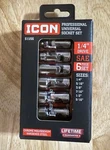Icon 1/4 Drive Sae Professional Universal Joint 6 Pcs Set - 9/16 S1us6. Fixed Price $39.99.