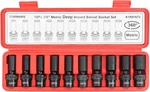 3/8" Drive Universal Swivel Impact Socket Set Deep, 6 Point Wobble Flexible Sock. Fixed Price $77.99.