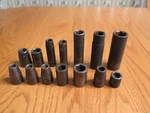 Lot Of 14 Impact Sockets Apex, Rockwell, Armstrong, Milwaukee, S-k, Williams Etc. Fixed Price $36.95.