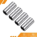 4pcs - 1/4 Inch Drive 8mm Steel Chrome Plated 6-point Shallow Socket. Fixed Price $12.12.
