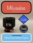 Milwaukee 49-66-6212 Socket 1-1/8 In. Shockwave Impact Duty 1/2 Drive 1-1/8". Fixed Price $15.67.