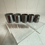 Craftsman Set Of 5 12pt G Shallow Sockets 3/8 Drive 5/16 9/16 5/8 3/4 14/16 Usa. Fixed Price $22.75.