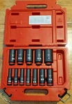 Milwaukee 12pc 3/8" Drive Deep Impact Socket Set W/ Case 5/16" To 1" #49-66-7006. Fixed Price $102.29.