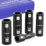 Workpro 5pc 1/2" Dr. Impact Socket Set Lug Nut Wheel Cr-mo Steel + Ext. Bar. Fixed Price $43.51.