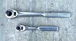 2 Vtg Craftsman -v- Forge 44985 & 43784 1/2" 3/8" Drive Qr Ratchets Usa. Fixed Price $35.00.