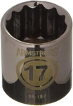 Armstrong 38-117 17mm, 12 Point, 3/8-inch Drive Metric Standard Socket Usa. Fixed Price $3.50.