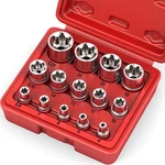 Sedy 14-piece E-torx Socket Set - Premium Female Torx 1/4" 3/8" 1/2", Silver. Fixed Price $31.74.