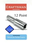 Craftsman Deep Socket Sae 1/2" Inch Drive 7/16" In. 12 Point Cmmt83186. Fixed Price $13.44.
