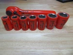 8 Piece Knipex 1000v Insulated Sae 3/8" Socket Wrench Set. Fixed Price $130.00.