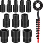 Sedy 11-piece E-torx Socket Set E4 E5 E6 E7 E8 E10 E12 E14 E16 E18 E20, Black. Fixed Price $16.09.