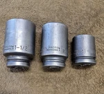 3 Proto Professional 3/4" Impact Socket 07518 1-1/8" 07521l 1-5/16" 07524l 1-1/2. Fixed Price $39.52.