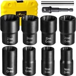 Topec Bolt Extractor Set 10 Piece Lug Nut Remover Socket Tool 1/2" Drive Impact. Fixed Price $51.18.