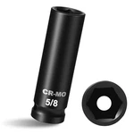 1/2" Drive 5/8" Impact Socket Sae Deep Blackening Finish 6 Poin.... Fixed Price $15.23.