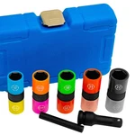 Jeuclel 7pcs 10 Size 1/2 Drive Impact Flip Hex Socket Set, Lug Nut Set.... Fixed Price $83.99.