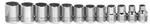 12pc 8-19mm 3/8"drive Shallow 6 Point Chrome Socket Set Clip Rail Williams Usa. Fixed Price $68.57.