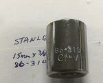 Stanley 15 Mm X 3/8" Dr Standard Socket 6 Pt # 86-310 Chrome Finish Free Ship. Fixed Price $9.96.