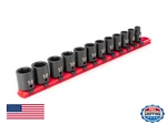 Tekton 3/8 Inch Drive Shallow 6-point Impact Socket Set With Rail 12-piece 8-19m. Fixed Price $94.87.