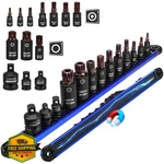 Sedy 13pcs Triple Square Bit Socket Set. Fixed Price $27.99.
