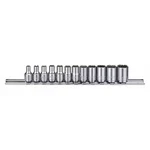Westward 1/4" Drive Socket Set, Metric, 12pcs, Chrome, 12-point,. Fixed Price $24.83.