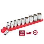 Hyper Tough 11-piece 3/8-inch Drive Socket Set Sae 1/4 - 13/16-in Holder / Rail. Fixed Price $21.98.