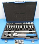 Gedore Germany 19 Imu-10 Socket Set 27 Piece 1/2" Drive 6-point Blue Steel Case. Fixed Price $399.99.
