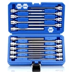 Rizom 18-pc 3/8" Dr Extra Long Allen Hex Bit Socket Set Sae/metric 1/8-3/8" 3-10. Fixed Price $44.81.