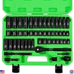 50-piece Impact Socket Set 3/8" Drive Sae & Metric 6 Point Cr-v Ratchet Tools. Fixed Price $78.39.