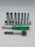 Sk Tools 1/4 Drive Sae Shallow & Deep Socket Set Usa 40970 Ratchet 40954 Driver. Fixed Price $90.00.