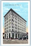 C1920 Enid Oklahoma Ok Postcard American National Bank Exterior Building View. Fixed Price $6.47.