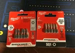 2 Milwaukee 48-32-4621 Shockwave Insert Bit Square Recess #1 (5 Pk) (10 Total). Fixed Price $10.00.