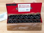 Wright Tool 3/4" Drive 14 Pc Sae Impact Socket Set 6 Point - 1-5/8" Usa. Fixed Price $299.95.