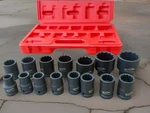 15pcs 1/2" Drive 12 Point Metric Shallow Impact Socket Set 10 32mm Cr-mo Sockets. Fixed Price $39.99.