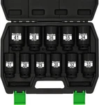 1/2" Drive Deep 6-point Impact Socket Set, 11-piece 27mm To 41mm(11pcs). Fixed Price $73.99.