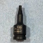 Grey Pneumatic 915t 1/4 Drive T-15 Torx Impact Socket. Fixed Price $15.00.