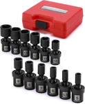 12 Pieces 1/4? Drive Universal Impact Socket Set, Cr-mo, Metric, Swivel. Fixed Price $44.69.