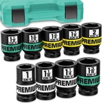 1" Drive Jumbo Impact Socket Set, Sae Axle Nut Sockets, 9-piece (1-2 In.) Dri.... Fixed Price $102.37.