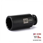 1/2 Inch Drive Deep Spindle Axle Nut Impact Socket, Cr-mo, 12 Point, 30mm. Fixed Price $16.57.
