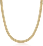 Barzel 18k Gold Plated Flat Herringbone Snake Chain Necklace For Women Sizes 1. Fixed Price $45.99.