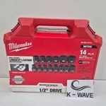 Milwaukee 49-66-7013 Shockwave 1/2 Standard Impact Socket Set (14pc). Fixed Price $86.00.
