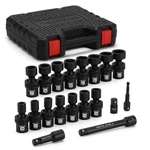 Ementol 19pcs 1/2 Drive Universal Impact Socket Set Swivel Flexible. Fixed Price $86.08.