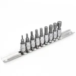 Hex Bit Socket Set, 9 Piece, 1/4 Inch Drive, Sizes 3/32"-3/8" 9pc. Fixed Price $23.72.