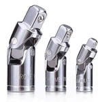 3pcs Universal Joint Socket Set, Chrome Vanadium Steel Swivel One Size. Fixed Price $13.35.