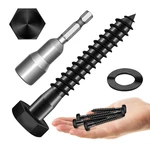 Mywish (20sets) 1/4" X 2" Hex Head Lag Bolts, Heavy Duty Screws With Washers. Fixed Price $16.87.